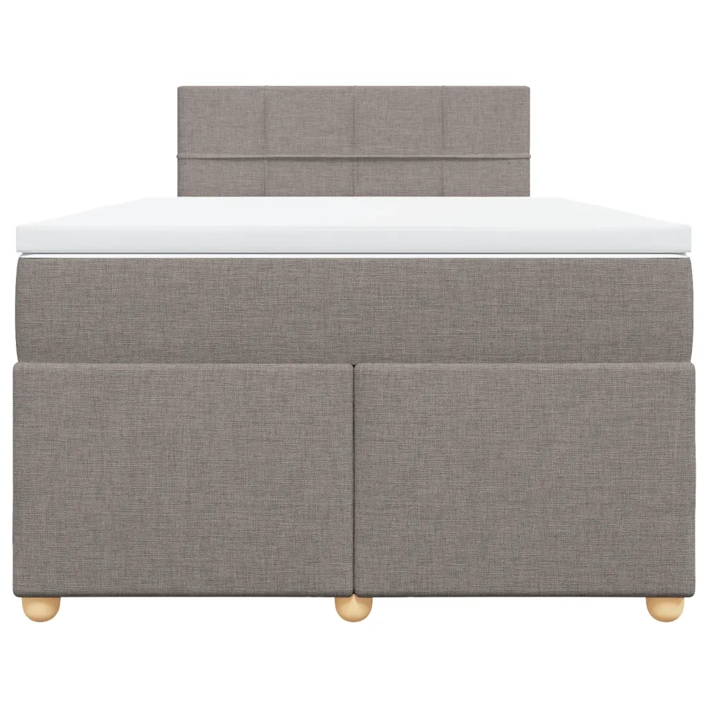 Giroletto a Molle con Materasso Tortora 120x190 cm in Tessuto
