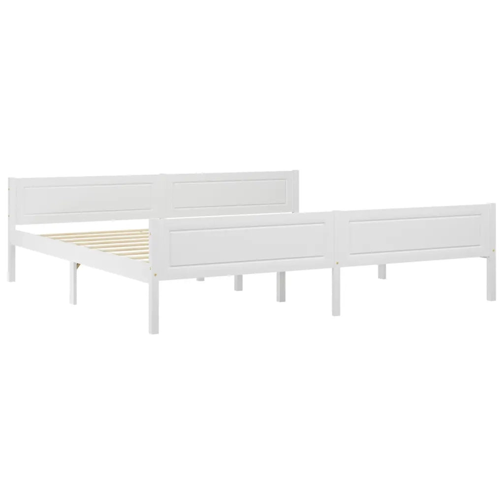 Giroletto Bianco in Legno Massello di Pino 200x200 cm 322109