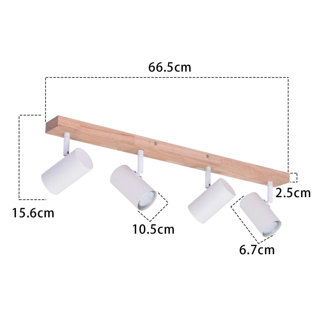 ZMH Faretto da soffitto bianchi 4 fiamme per corridoio camera letto