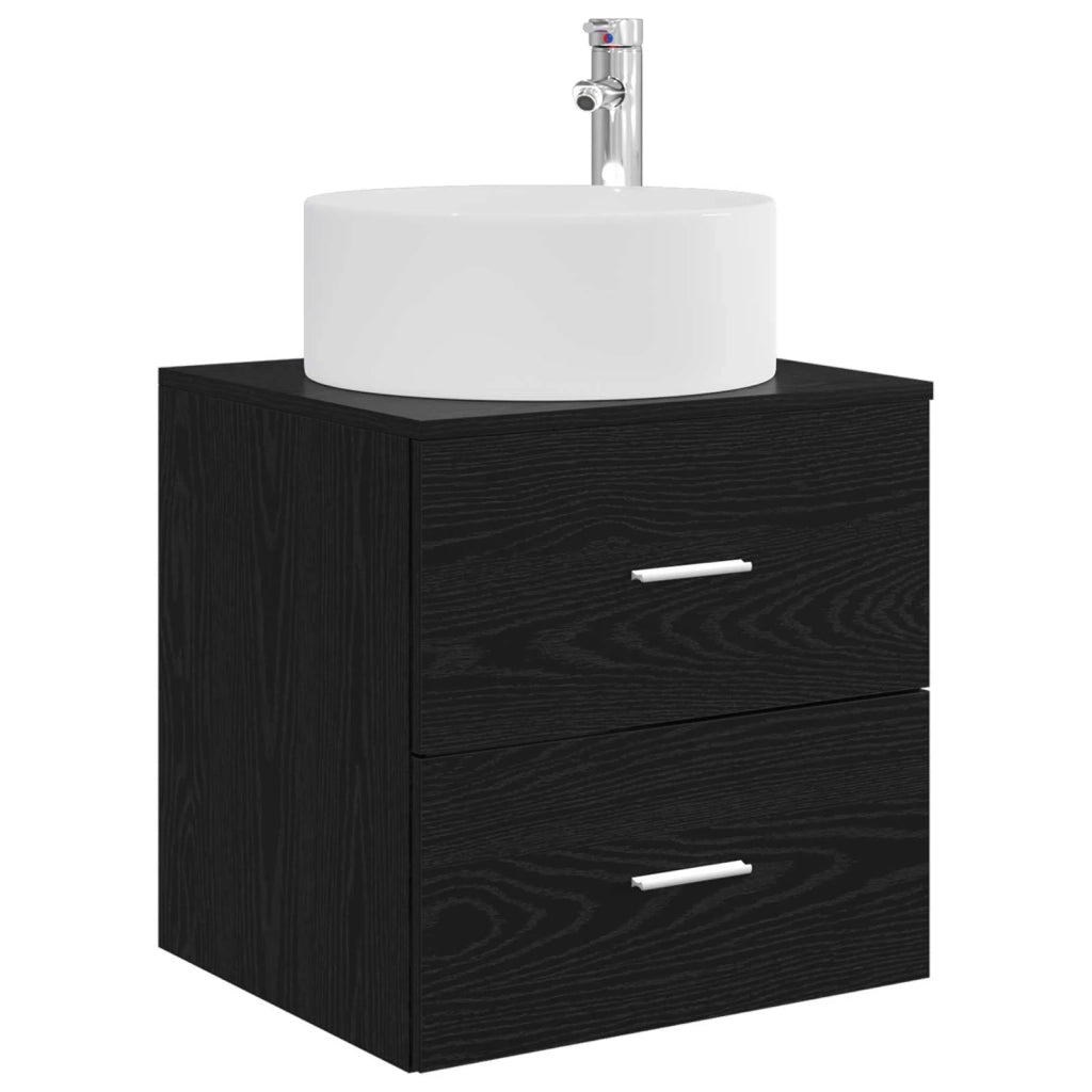 Set di mobili per il bagno 4 pcs Rovere Nero 3407104