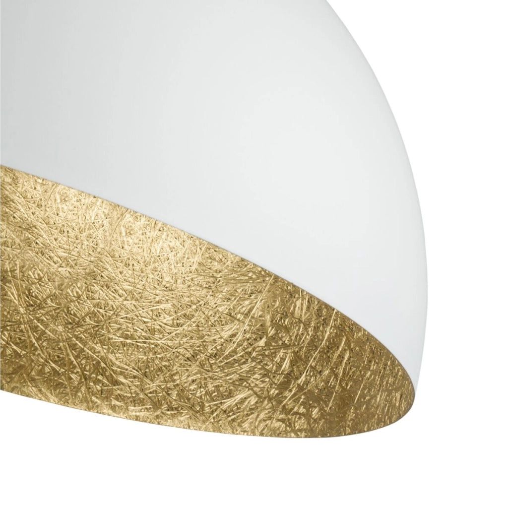 Plafoniera Sfera bianco oro cupola 50cm E27 15W Sigma