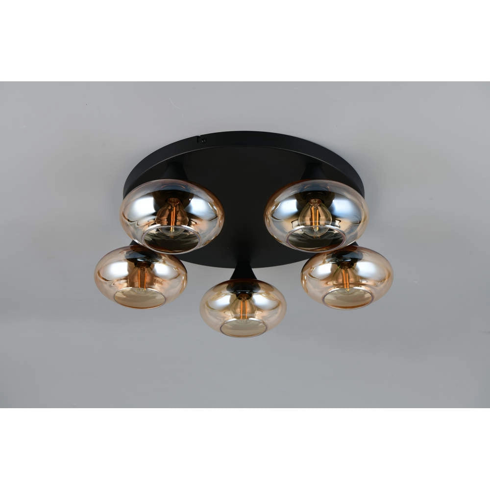 Divina Plafoniera a 5 Diffusori in Vetro GD Trio