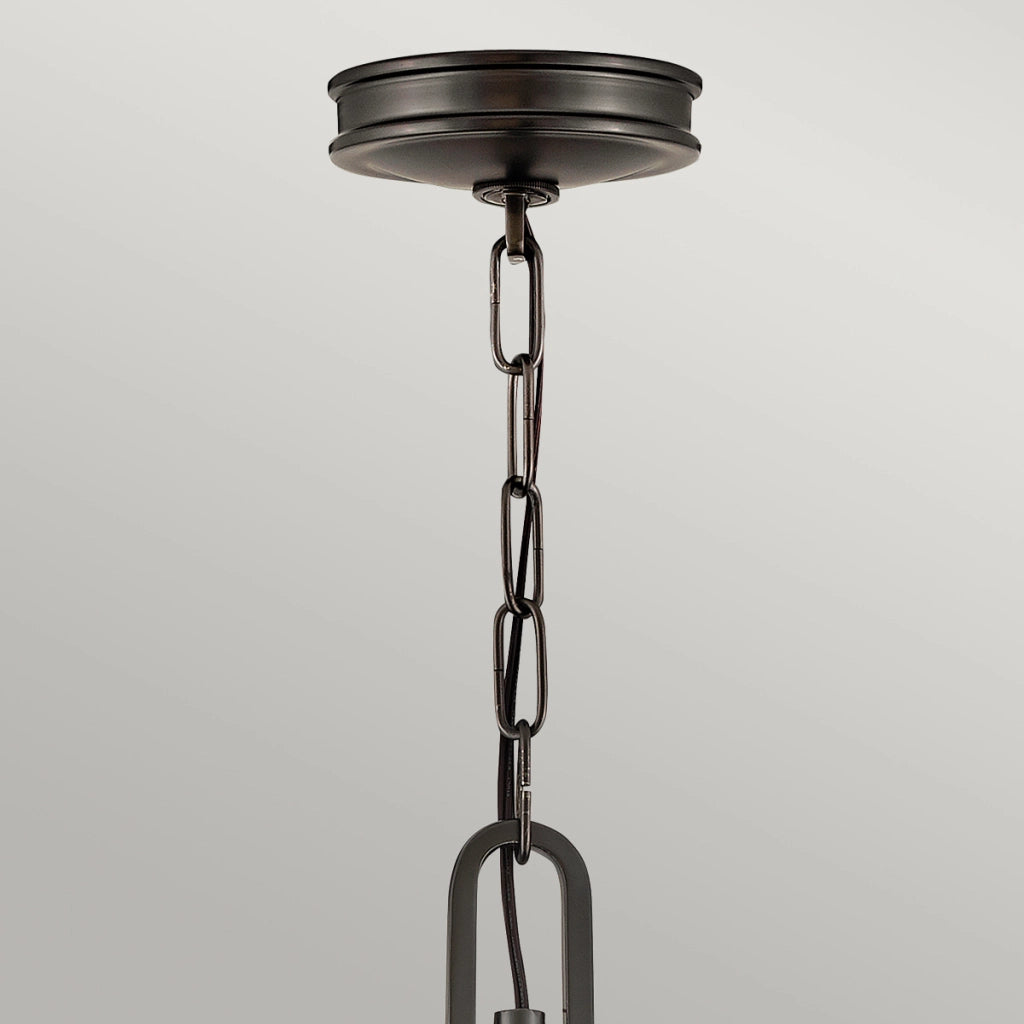 Sospensione Collier Hinkley nera Ø54 opale 4xE14 IP20