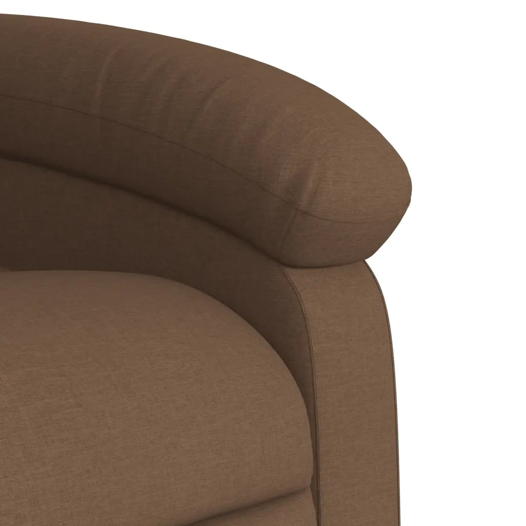 Divano Sedia-Poltrona Reclinabile in Tessuto Marrone 803862