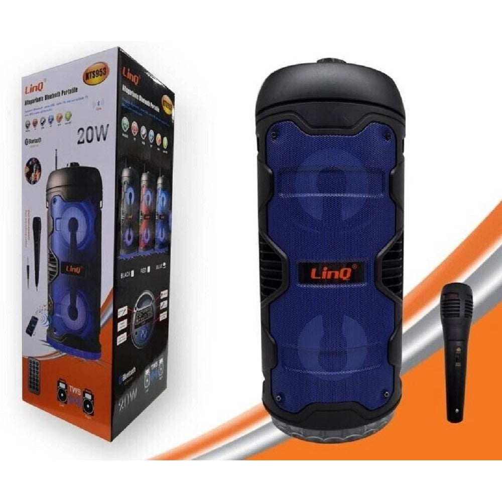 Trade Shop - Altoparlante Speaker Cassa Bluetooth Portatile Kts953 20w Microfono Wireless Usb -