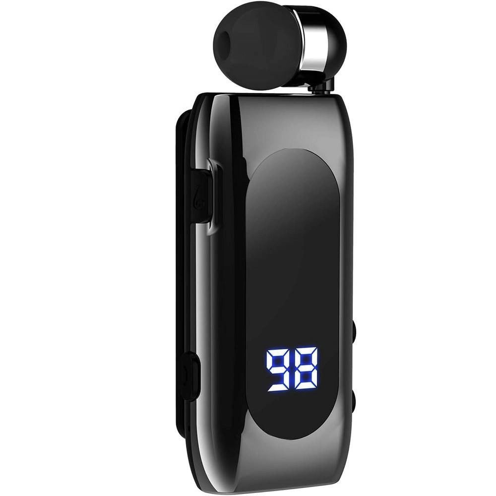 Trade Shop - Auricolare In-ear Wireless Bt5.2 Retrattile Vivavoce Clip Stereo Con Microfono K55 -