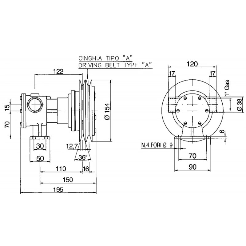 POMPA A GIRANTE ELASTICA PM 36 EM