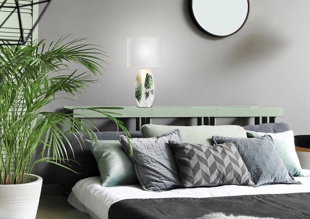 Lampada da tavolo Candellux Palma 41-79978 bianco E27