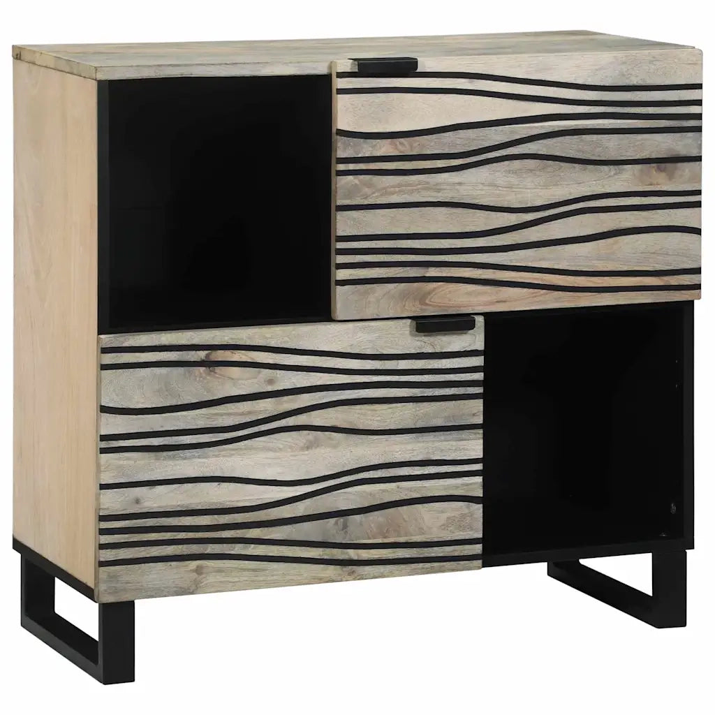 Credenza Bianco 80 x 33 x 75 cm legno massello di mango 4017999