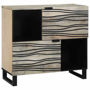 Credenza Bianco 80 x 33 x 75 cm legno massello di mango 4017999