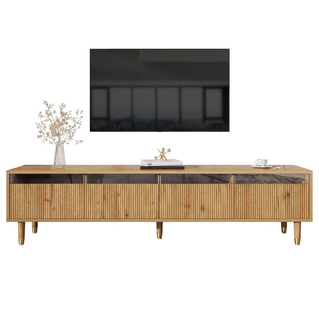 Cassettiera TV in MDF con finitura legno 178 cm