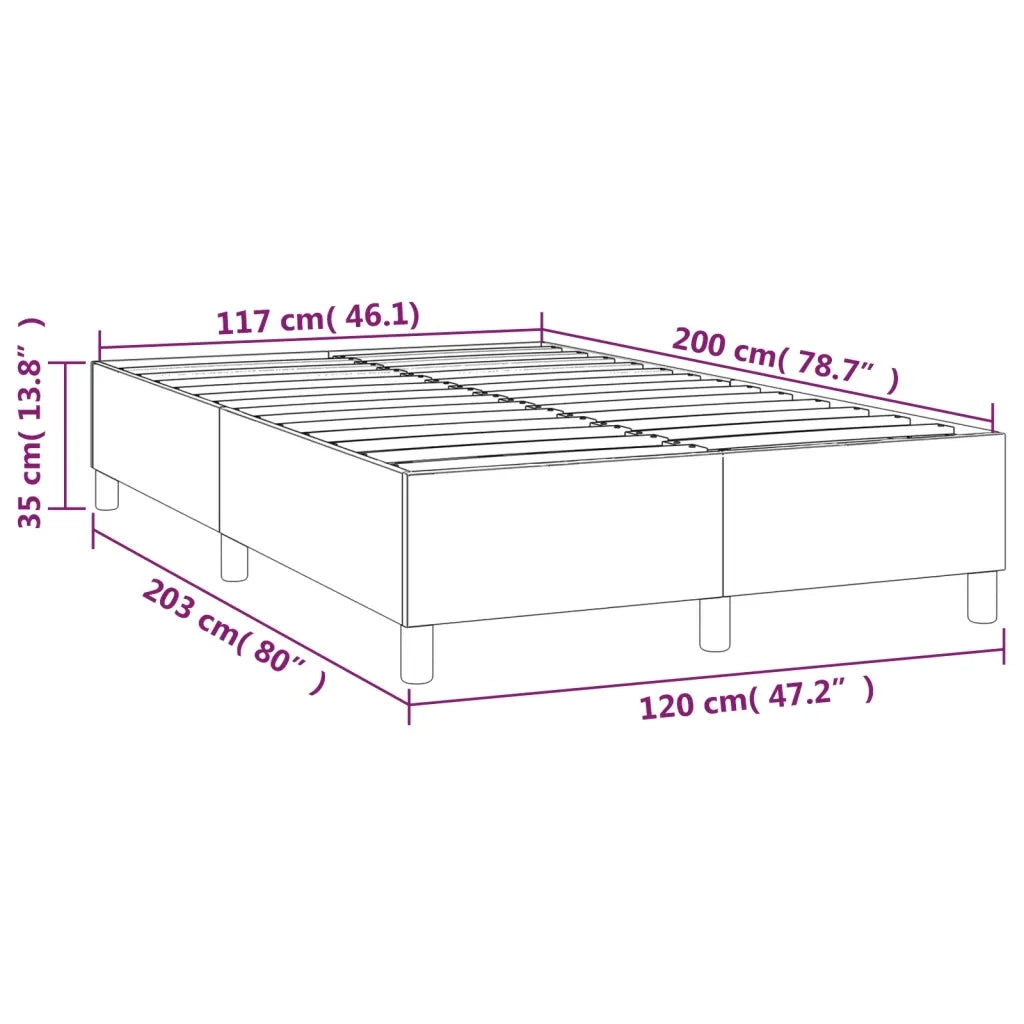 Struttura Letto a Rete a Molle Marrone Scuro 120x200 cm Tessuto 3120948