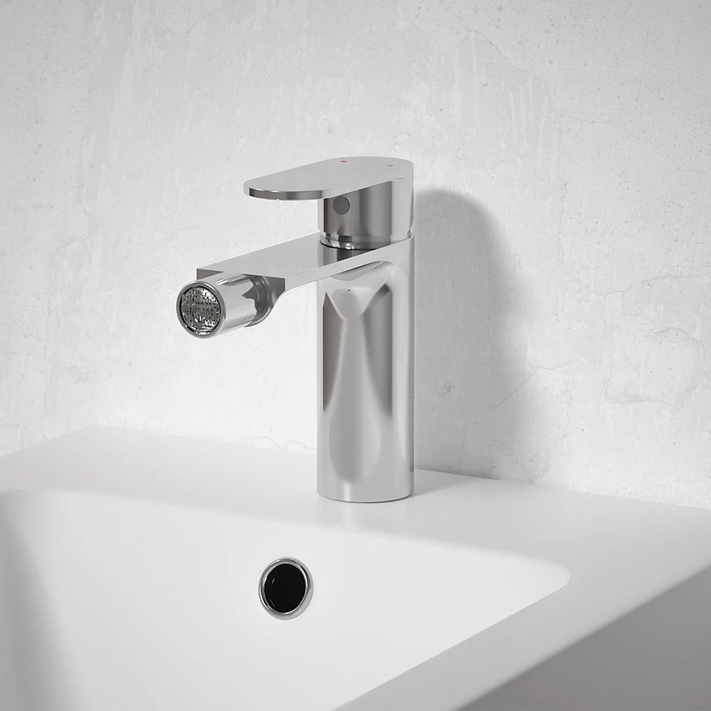 Coppia miscelatori lavabo bidet senza scarico cromato | Kerry