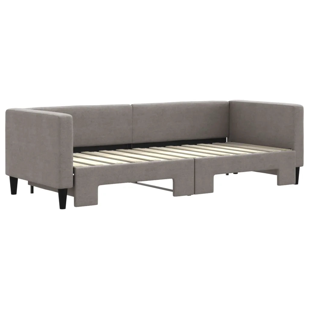 Divano letto | Sof¨¤ letto | Letto singolo Estraibile Tortora 80x200 cm Tessuto