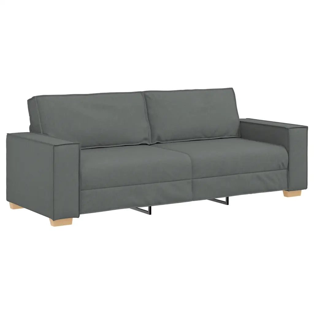 Divano a 3 posti Grigio scuro 220x78x84 cm in tessuto 4104991