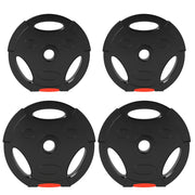 Kit Pesi con 2 Dischi da 7.5 kg e 2 Dischi da 5 kg ¨C Minimal ¨C Nero, Polipropilene e Sabbia, ?30x5.5 cm e ?27x4.5 cm