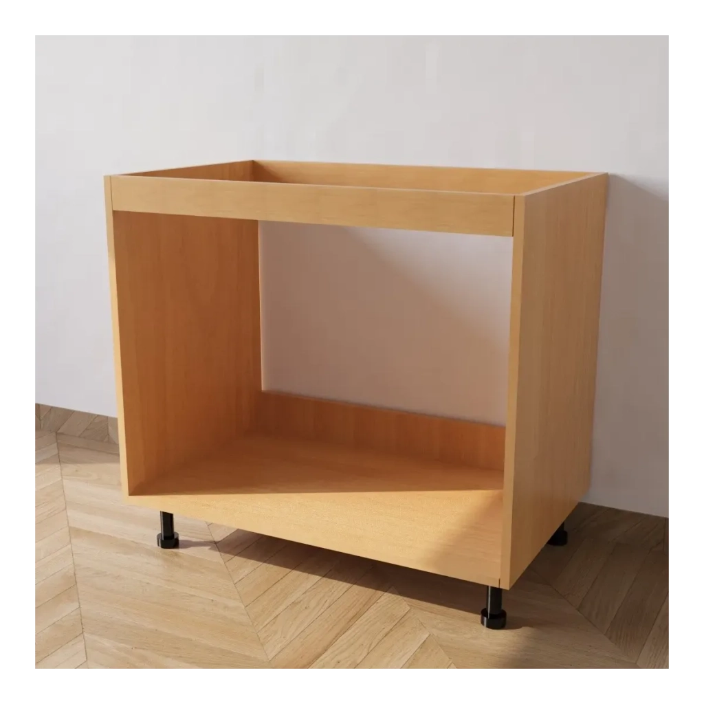 Base da lavello da incasso con Le Seguenti Misure l=90 cm p=55,5 cm h=72 cm Colore Faggio con spedizione in Kit Compreso di Ante