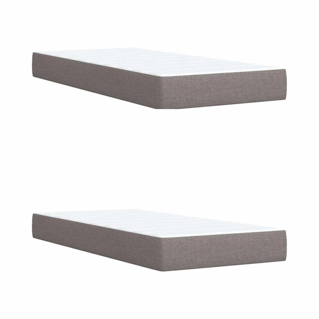 Letto con Box Spring, Materasso e LED Tortora 200 x 200 cm 3452026