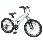 Mountain Bike 20 Pollici 6-Velocit¨¤ per 5-8 anni Bianco