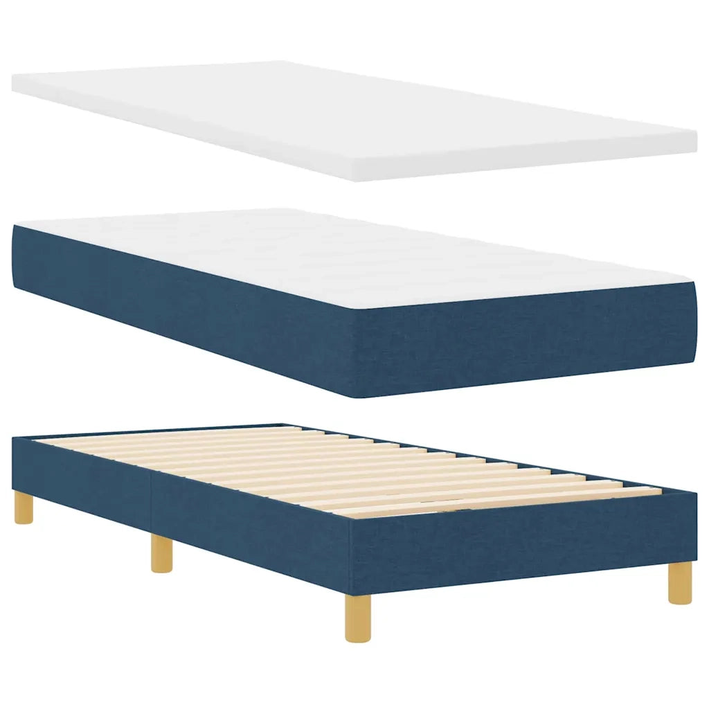 Letto a Sorgente LED con strisce LED Blu 90 x 200 cm Tessuto 3342414