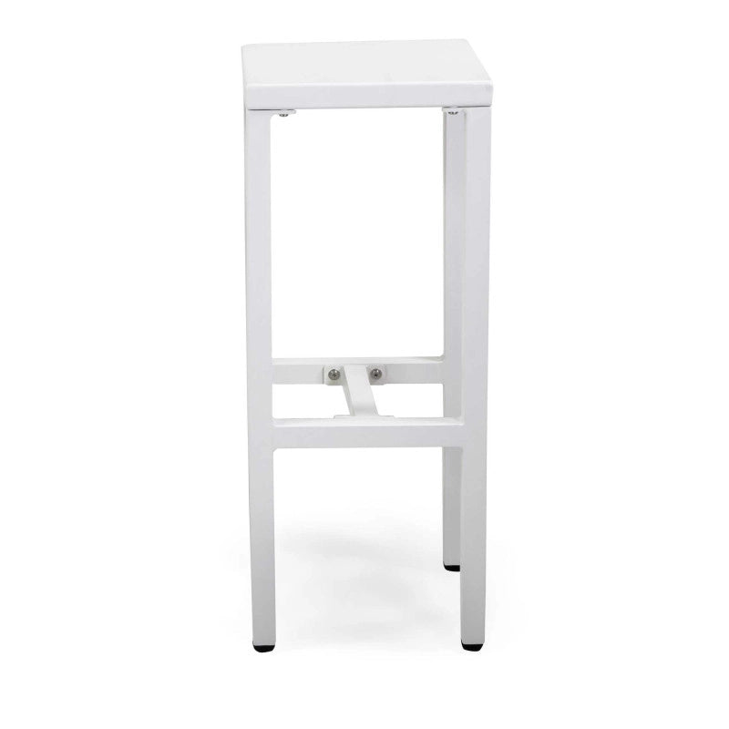 Sgabello Bar Alluminio Alma Bianco Cm 30x30h75