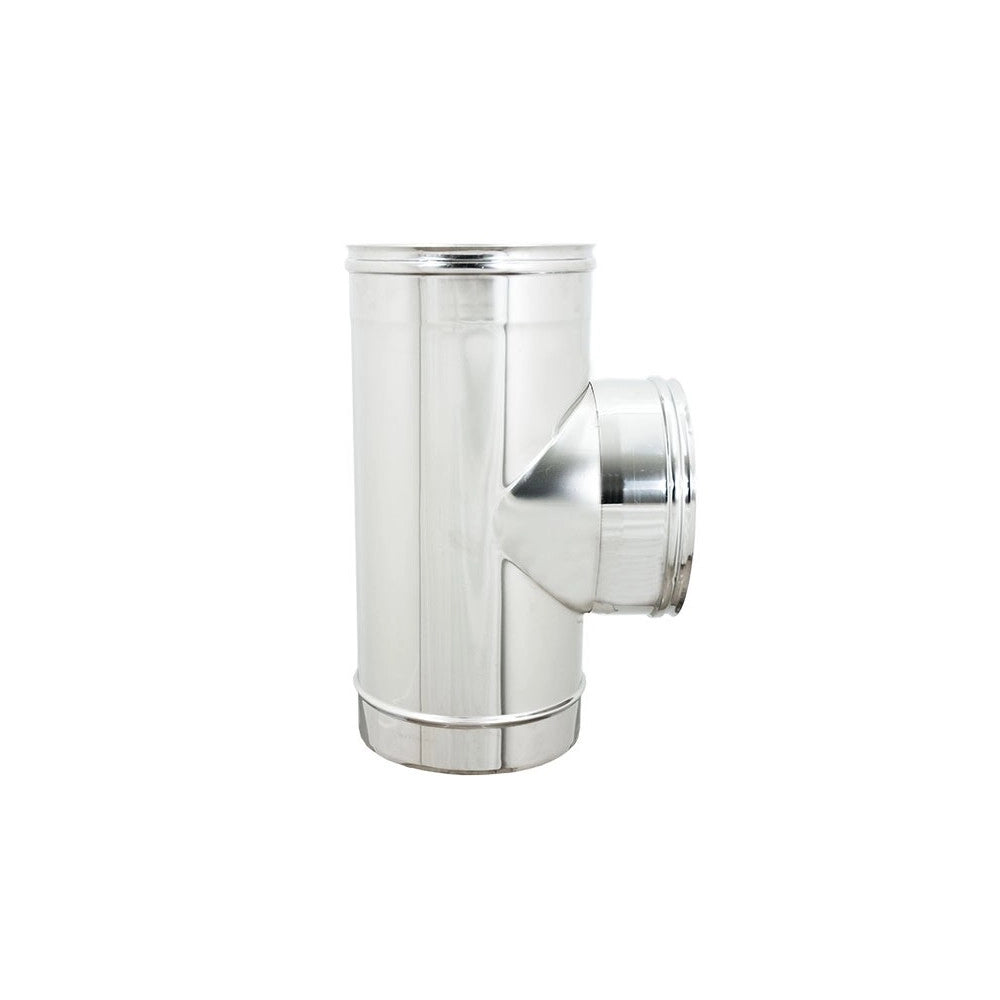Raccordo inox a t braga mf da 100mm codino f aisi 304