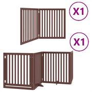 Cancello Cani Porta Pieghevole Marrone 6 Pannelli 480cm Pioppo CFW7441553