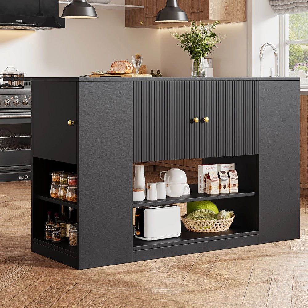 Credenza Cucina con Cassetti e Ripiani ¨C Xylo ¨C Nero