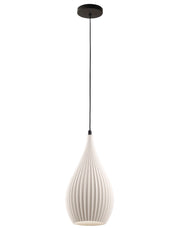 Lampada a Sospensione Lisa in Metallo e Plastica Vegetale - Bianco, Attacco E27, Struttura Elegante e Sostenibile, IP20, 230V - Linea Design
