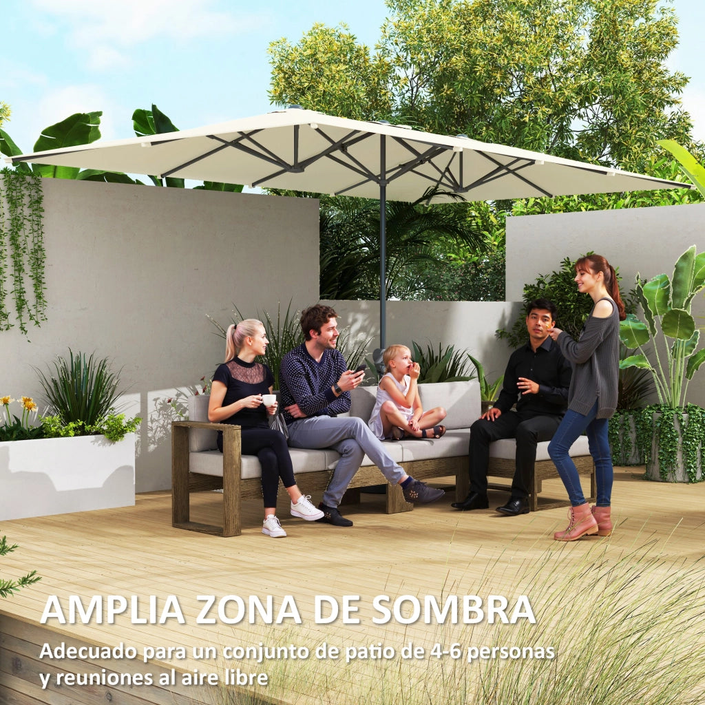 Ombrellone da Giardino ¨C Zephmum ¨C Beige 4.5x2.6 m