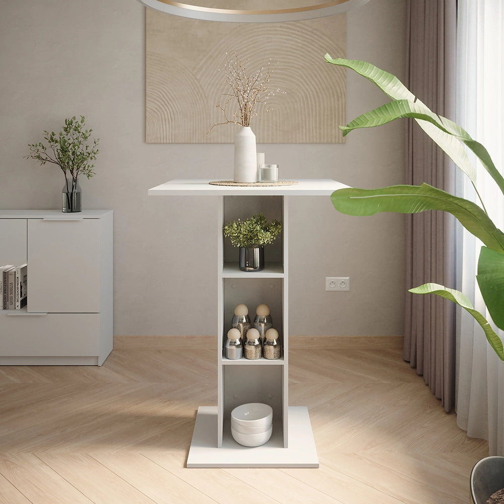 Vicco Tavolo da bar Bianco 75 x 75 cm