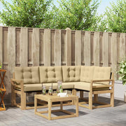 Set di divani da esterno 5 pz Bianco e Beige 3389455