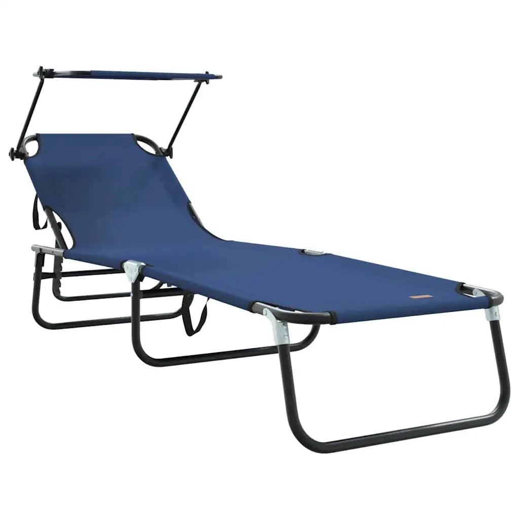 Lettino prendisole pieghevole Blu 190 x 57 x 81 cm Oxford 42003128