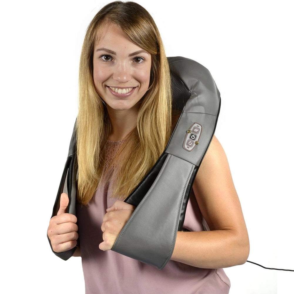 Massaggiatore Elettrico Cuscino Massaggio Shiatsu Collo Spalla Calore Infrarossi
