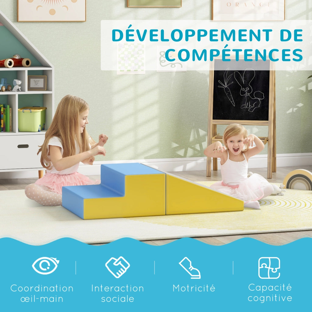 Gioco di motricit¨¤ modulabile per bambini ¨C Minimal ¨C 50x50x25 cm multicolore