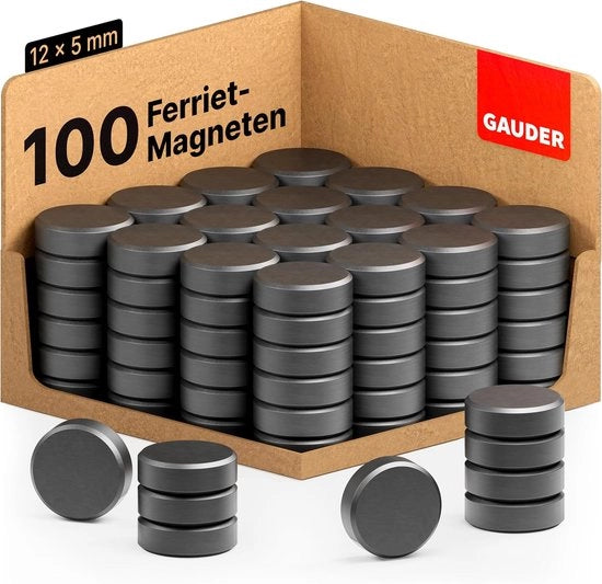 Set di Magnetetti per Tavola Nera - 100 pezzi - Magnetetti Piani - 12 x 5 mm