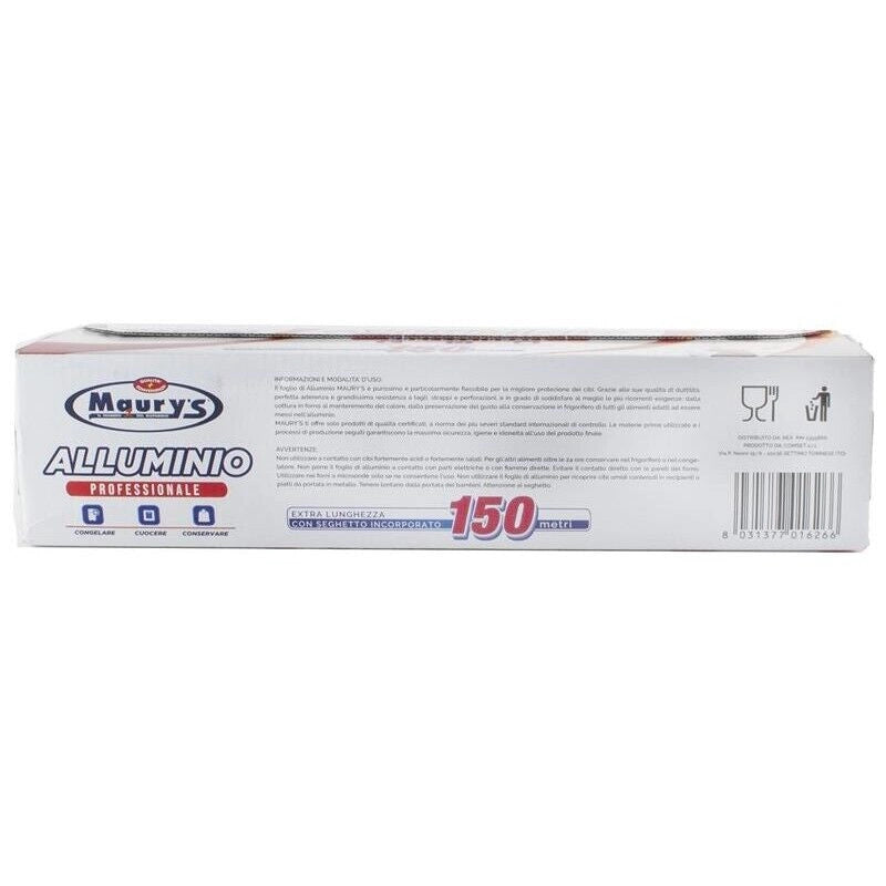MAURY'S ROTOLO ALLUMINIO FOGLIO DA CUCINA 150 MT
