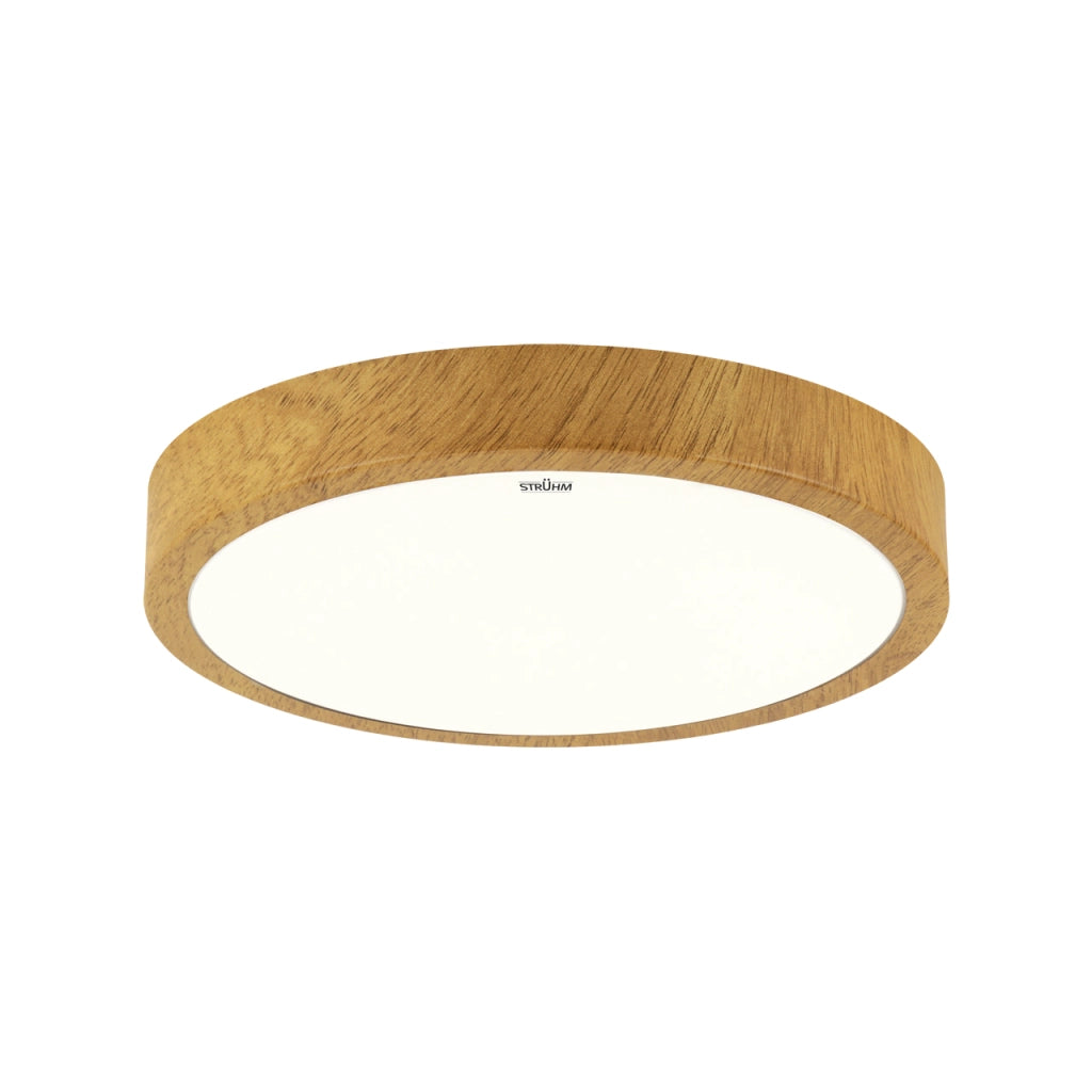 Plafoniera bagno rotonda Ø38 rovere LED 24W 4100K Struhm