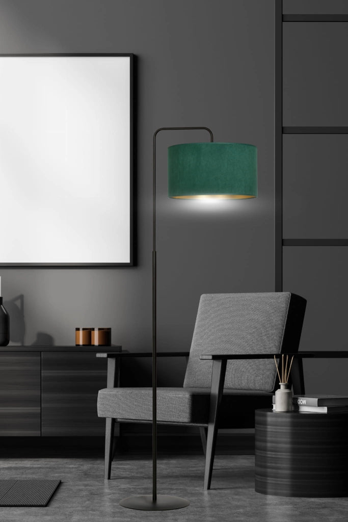 Lampada da terra Emibig Hilde verde nero oro E27 150 cm