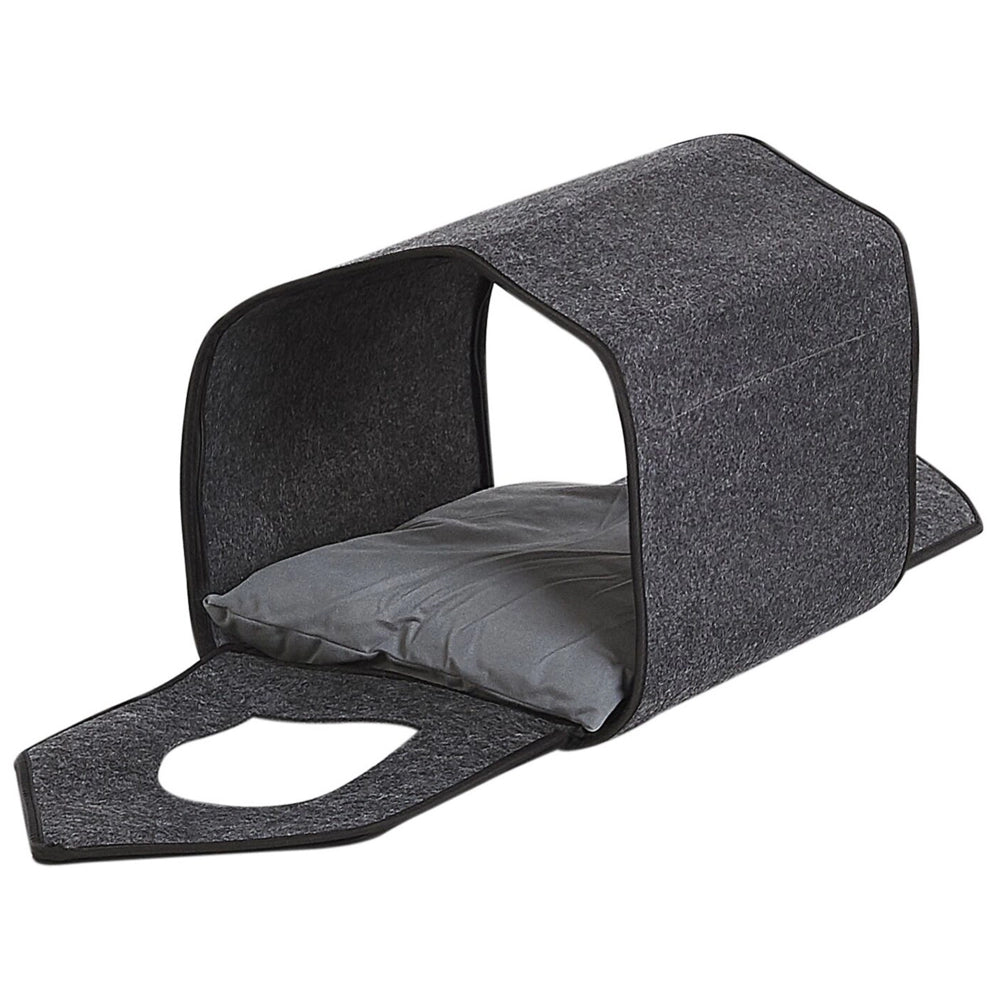 Cuccia per cani in feltro grigio 40 x 40 cm Cuccia per animali con cuscino