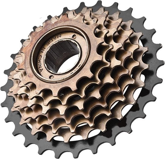 Set di Cambio Veloce a 7 Velocità per Bicicletta - Costruito in Acciaio Inox - Alto Contenuto di Carbonio - Peso 430 g - Dimensioni 11,5 x 11,5 cm - Cassette per Bicicletta