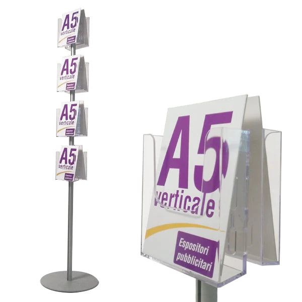 Set Ricambio tasche Porta depliant espositore formato A5 - Bifacciale