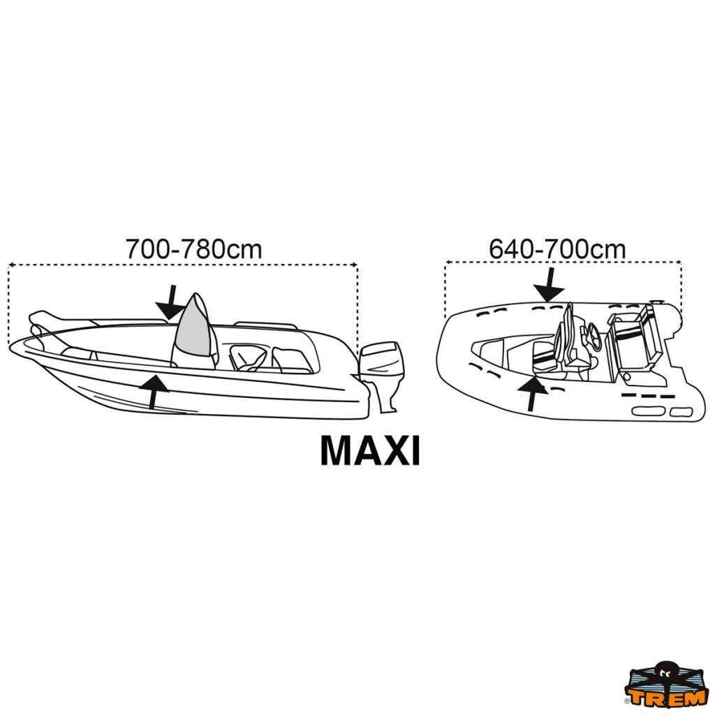 COPRIBARCA MAXI TELO COPRI BARCA 600D BLU 700/780X L 400