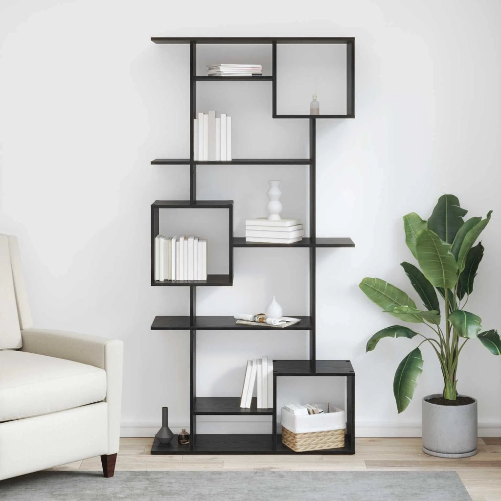 Armadio per Libri Rovere Nero 92 x 29 x 188 cm 3388359