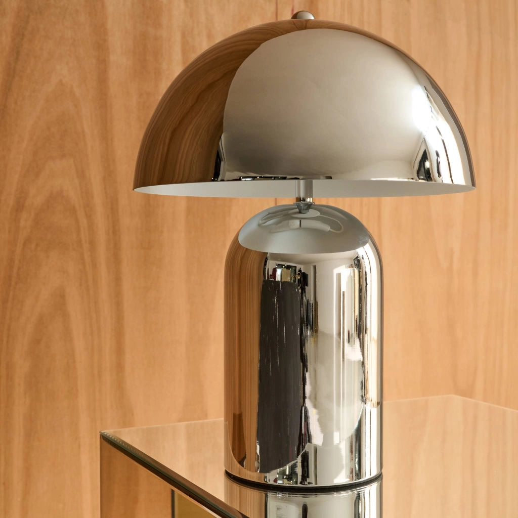 Lampada in metallo, 25cm, grigio perlato