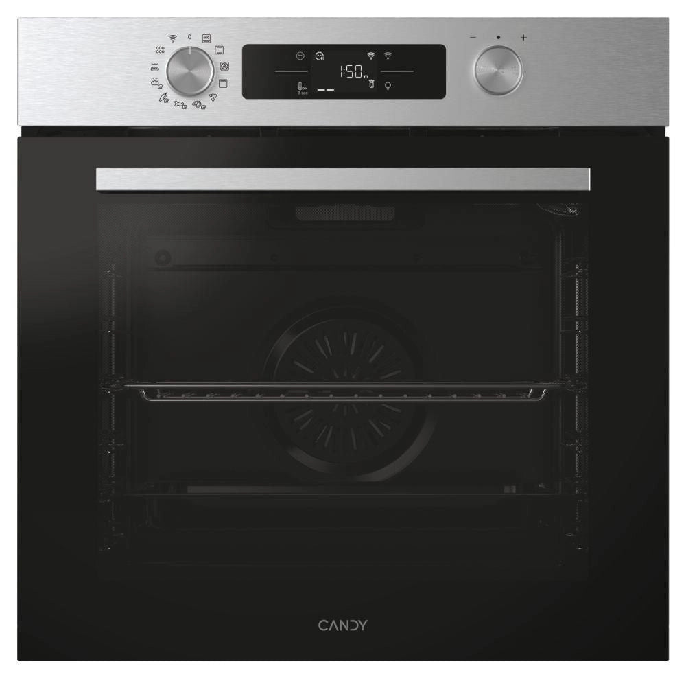 Candy CA6 N5B3EHTX Forno da incasso Elettrico Multifunzione 78 L Classe A++ Easy Steam Wi-Fi hOn 11 Programmi (60x60x60 cm) colore Nero Inox