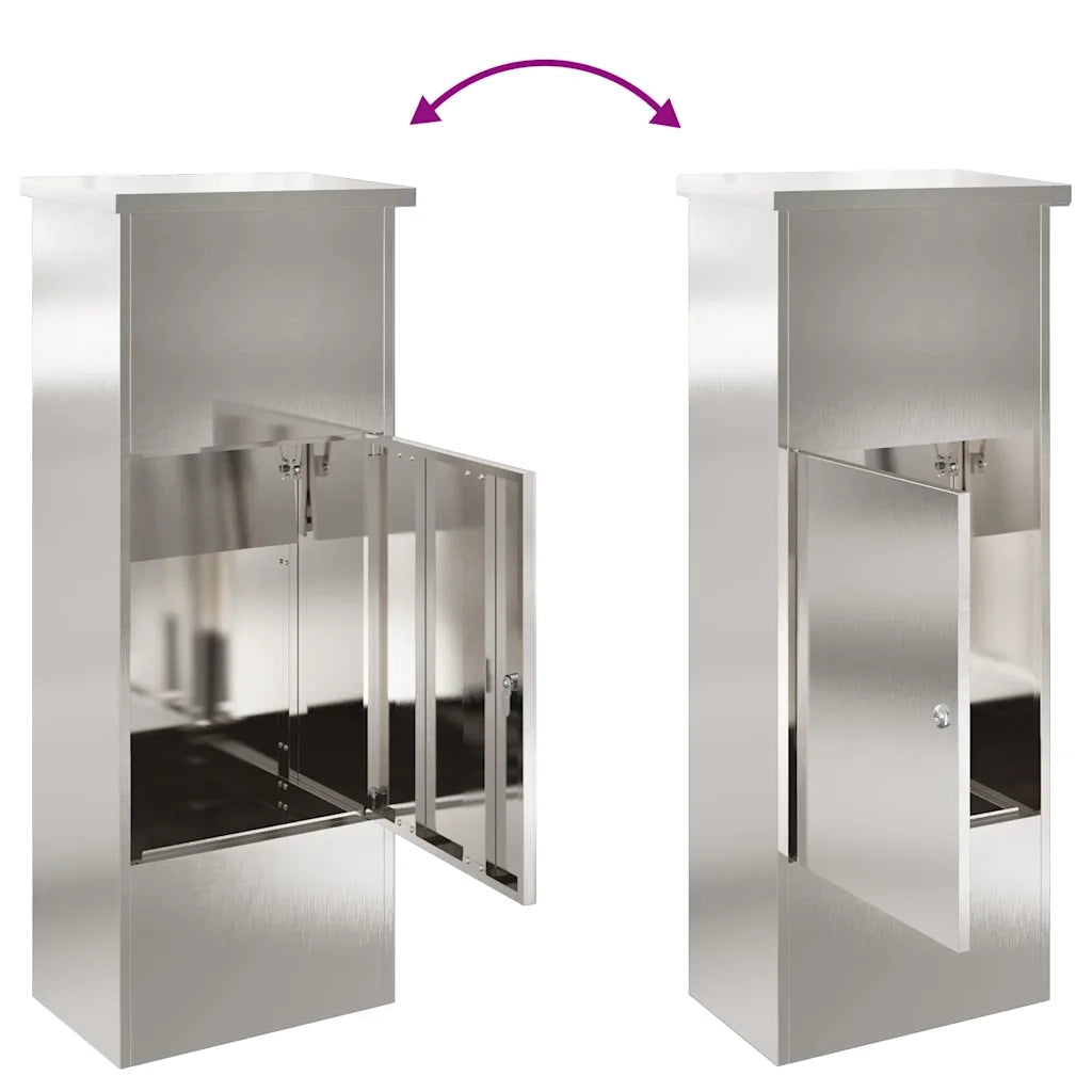 Cassetta per pacchi con porta Argento 44,5 x 29 x 110,5 cm 874930