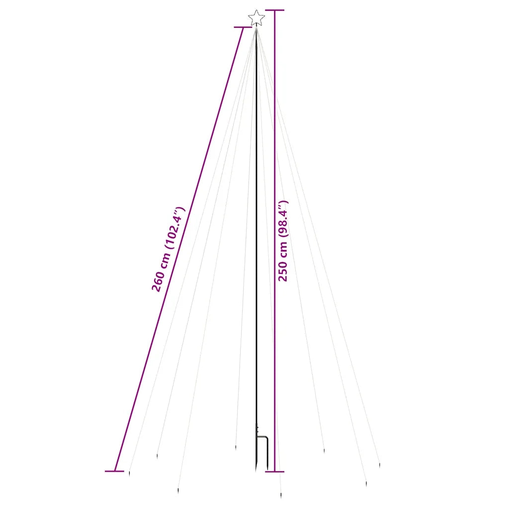 Albero di Natale Cascata Luci LED Interni Esterni 400 LED 2,5 m cod mxl 26055