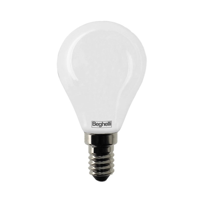 Beghelli LAMPADA LED SFERA E14 5W 4000K TUTTOVETRO OPALE