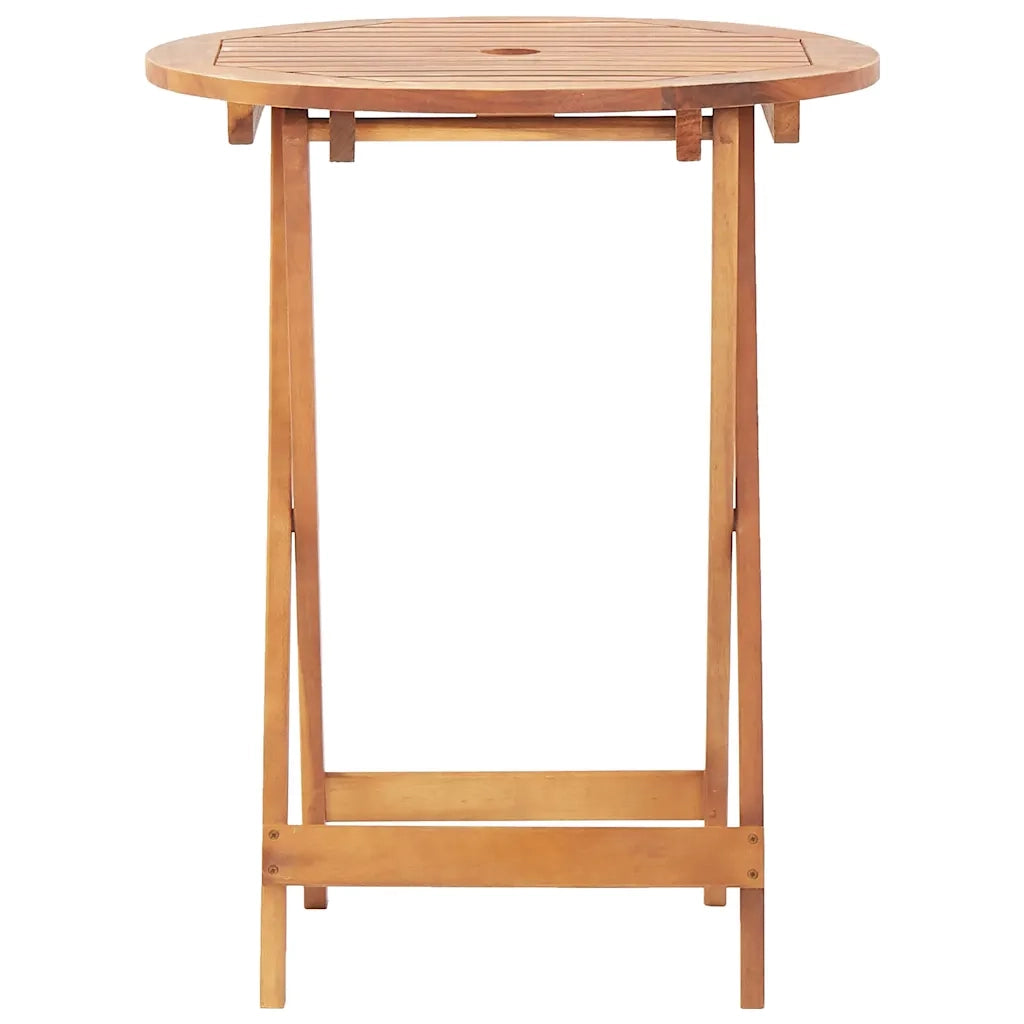 Set da Bistrot 3pz Beige in Polipropilene e Legno Massello